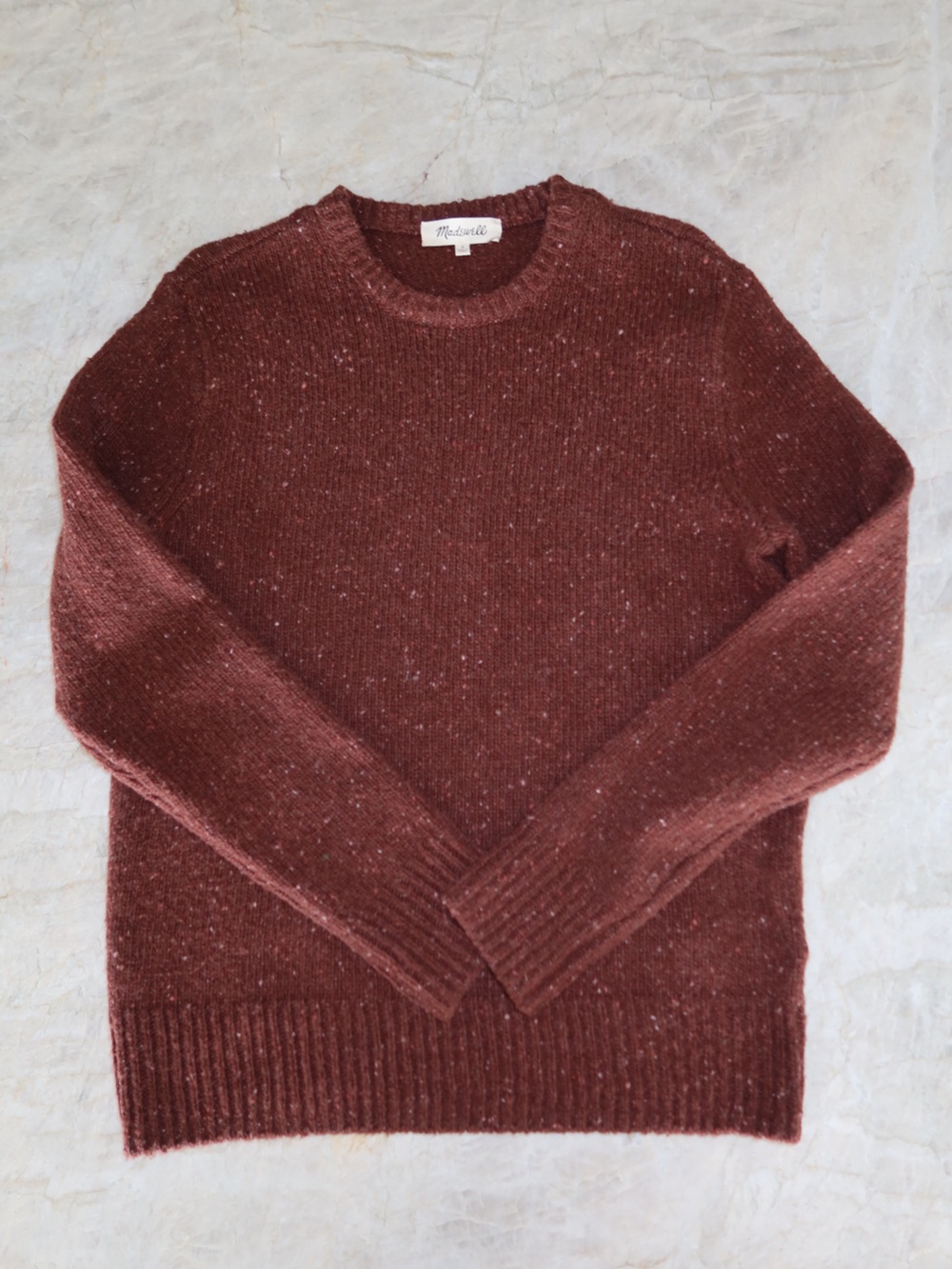 Madewell Crewneck Sweater in burgundy